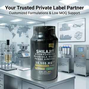 Cápsulas Vegetarianas de Complejo de Shilajit, Ashwagandha, Rhodiola Rosea y Panax Ginseng, Mezcla Herbal, Suplemento Dietético, OEM ODM - Product Image 5