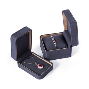 Advanced Grey Jewelry Box Set <b>Soft</b> Fabric Lined Jewelry Box Wholesale of High-Quality Jewelry <b>Boxes</b> - Product Image 3