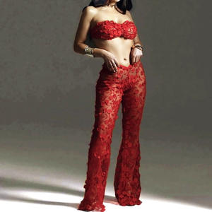 Durchsichtige Chiffon Formwäsche Französischer Stil Sexy Trägerloses Exotisches Gespaltenes Höschen Damen Transparentes Unterwäsche-Set - Product Image 2