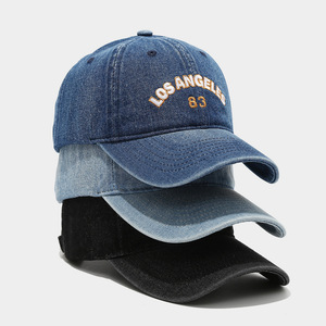 Cappellino da Baseball Unisex Stile Vintage Europeo e Americano in Denim Lavato con Ricamo e Cinturino Regolabile Stile Retrò Britannico Quattro - Product Image 3