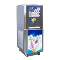 Machine à glace en acier inoxydable écologique avec écran LCD, haute capacité 18-25L/H, nouvelle version, utilise du chocolat au lait et des noix