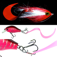 Leurre de pêche à la mouche pré-noué, queues de wiggle, queues de jig avec attache rapide pour la pêche au brochet, à la truite, au bar, en eau salée