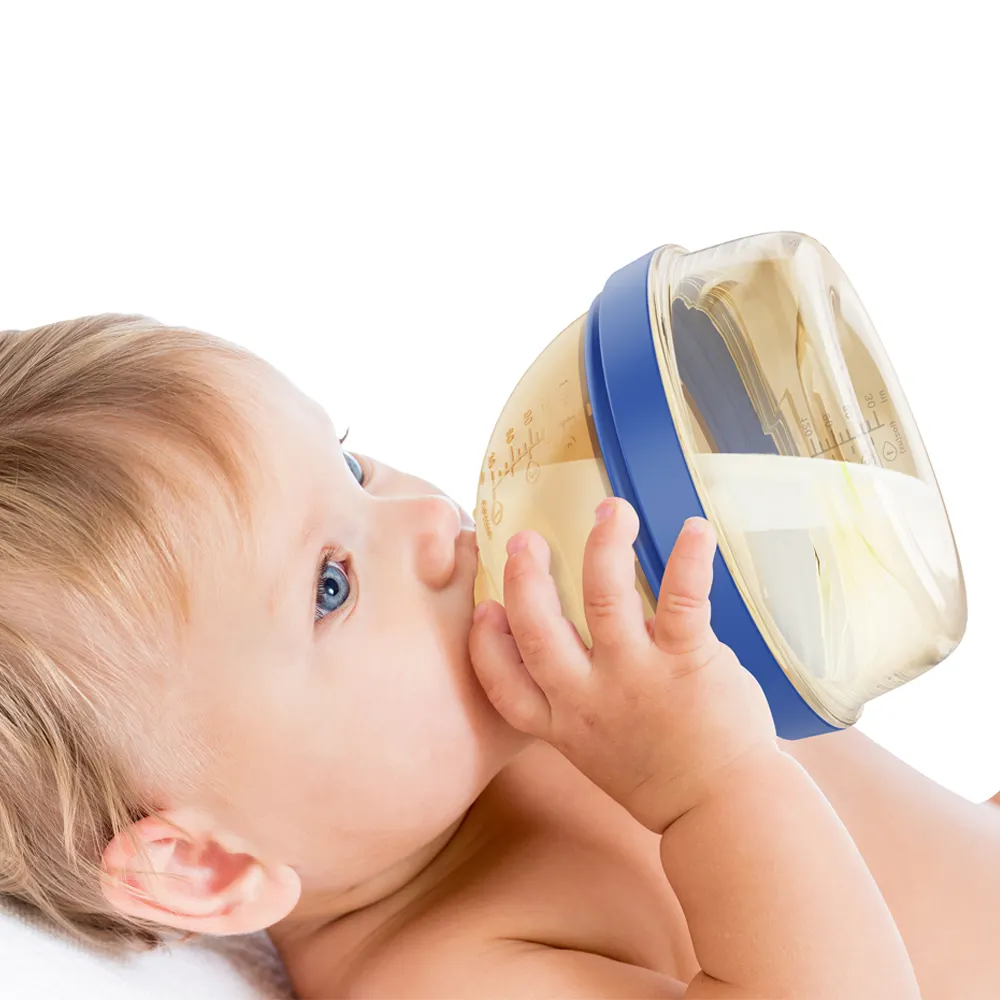 Moderne Als Moeder Tepel Sterke Afdichting Prestaties 120Ml Niet Giftig Siliconen Squeeze Voeden Pasgeboren Baby Melk Fles