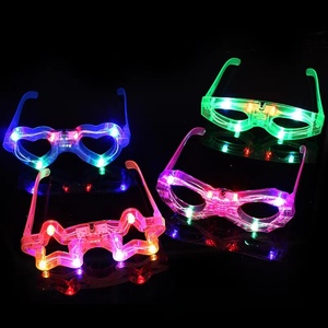 Lunettes lumineuses <span class=keywords><strong>pas</strong></span> chères à 6 LED et 6 formes, jouets en plastique clignotants, piles remplaçables, idéales pour concerts et anniversaires - Product Image 4