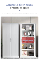 Armoire de classement en acier à porte tambour haute capacité, verrouillable, avec volet roulant, pour l'archivage et la gestion des documents de bureau