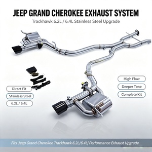 Tubos de Escape Catback Sonic Mejorados de Acero Inoxidable SS304 para <span class=keywords><strong>Jeep</strong></span> <span class=keywords><strong>Grand</strong></span> <span class=keywords><strong>Cherokee</strong></span> Trackhawk 6.2L 6.4L, Libera Gran Torque del Motor de Gran Cilindrada - Product Image 1