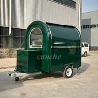 Camion de restauration mobile standard UE, mini-remorque à pizza et snacks personnalisée, entièrement équipée