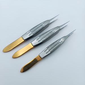 Pinzetten Daumenpinzetten Castroviejo Hipp Deutschland Gold 3-teiliges Set Angebot CE-zertifiziert Hohe Qualität - Product Image 2
