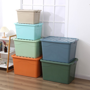Boîtes de rangement en plastique pliables et empilables avec couvercle, organisateur pour chaussures, bijoux, maquillage, cartes, vêtements, maison, bureau, vente en gros - Product Image 2