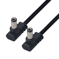 Cable de Alimentación de Audio DC 12V, Conector 5521 5525, Ángulo Recto en Forma de L, Cable de Cobre con Revestimiento de PVC para Uso en Europa
