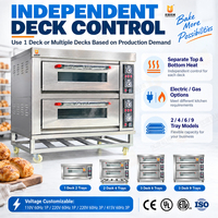 Four à sole électrique commercial à chaleur indépendante supérieure et inférieure pour boulangerie, pizzeria, café et restaurant