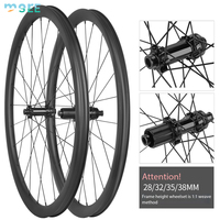 Roda Sepeda SeeMore UD Matte Carbon Fiber Center Lock Road Racing Wheelset Tape Ready Aerodynamic Spoke Carbon Fiber Wheelset