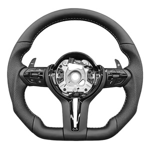 Volante in Pelle per <span class=keywords><strong>BMW</strong></span> Serie 3 5 F10 M5 <span class=keywords><strong>F20</strong></span> <span class=keywords><strong>F30</strong></span> M3 F80 M4 F82 M2 F87 F90 F11 F13 E90 E92 Volante M Performance - Product Image 3