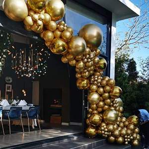 Globo de Látex Color Dorado para Navidad, Decoraciones para Fiestas, Bodas y Tiendas - Product Image 3
