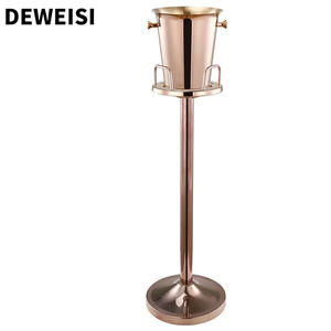 DEWEISI Seau à glace <span class=keywords><strong>5l</strong></span> avec support pour bar Fêtes Extérieur Seau à glace en acier inoxydable personnalisé - Product Image 5