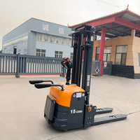 Gerbeur électrique compact de 1500 kg avec batterie au plomb pour le stockage et le palettisation en magasin de détail