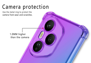 4 copertura ad angolo per Honor X6C Smart Clear antiurto morbido Tpu <span class=keywords><strong>arcobaleno</strong></span> gradiente colore doppio graduale <span class=keywords><strong>con</strong></span> Airbag custodia del telefono - Product Image 5