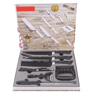 Anti-rust Non-stick Coated Kitchen <b>Knife</b> Set 8 Pcs Sharp Stainless Steel Chef <b>Bread</b> Utility <b>Knives</b> Complete Cooking Tool - Product Image 1