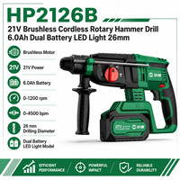 Perceuse à percussion sans fil 21V à couple élevé, moteur sans balais, batterie double 6.0Ah, qualité industrielle 26mm, directement de l'usine OEM
