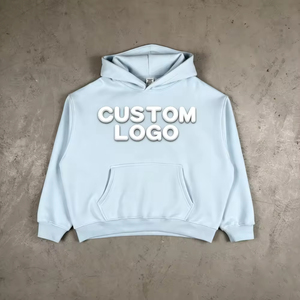 100% Cotton Heavyweight American Streetwear Oversized Puff Printing <b>Men's</b> Hoodies Sweatshirts - Product Image 1