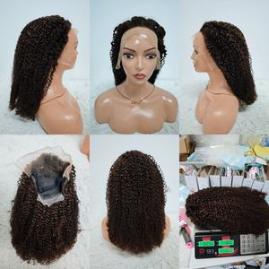 Promotion Letsfly 76$ Perruque Jerry Curly 18 pouces 13x4 Lace Frontal Color 10A 100% Cheveux Humains 300% Densité 250g Prix de Gros - Product Image 5