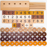 Ensemble de pyramides numériques en bois pour enfants Maria Montessori Jouet préscolaire Ensemble cognitif Blocs de construction Jouets éducatifs Cadeau