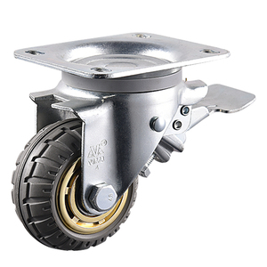 VIMA Factory liefert direkt 8 Zoll schwarze Lenk rolle mit Lock <span class=keywords><strong>Rubber</strong></span> PP Müll container Rad Mülleimer Abfall behälter <span class=keywords><strong>Caster</strong></span> - Product Image 4