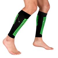 Chaussettes de compression sans pieds en nylon pour la course et l'entraînement, avec tubes alvéolés OEM, manchon de compression pour mollets