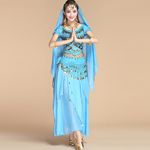 Jh773 festivali arap prenses kostümleri 6 adet hint dans oyalamak <span class=keywords><strong>Bollywood</strong></span> göbek kostüm parti Cosplay prenses fantezi kıyafet - Product Image 2