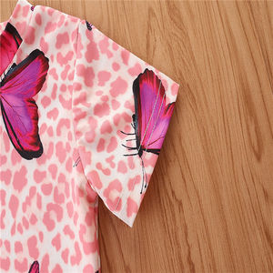 Conjunto de Ropa para Bebé con Estampado de Mariposas, Conjunto de Pantalones Cortos Suaves con Estampado de Leopardo, Ropa de Verano para Niños, Boutique 2022 - Product Image 6