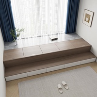 Table de chevet extra-large en acier inoxydable, modulaire, gain de place, style baie vitrée, minimaliste moderne, pour lit tatami demi-espaces