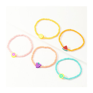 Trendz Simple wholesale colorful fruit charm safety size Bracelet for children - Product Image 1