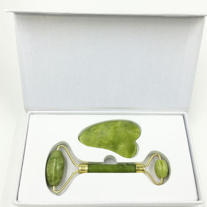Rouleau en Jade Rose pour <span class=keywords><strong>le</strong></span> Massage du visage, accessoire pour <span class=keywords><strong>menton</strong></span>, Double soudage, Quartz Rose, Jade vert naturel - Product Image 3
