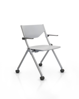 Nouvelle chaise pliante de formation de chaise en plastique moderne avec table et accoudoir avec table d'écriture pour les étudiants