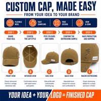 Casquette de baseball personnalisée avec logo, détails déchirés, 6 panneaux, non structurée, visière incurvée, couleur kaki, vente en gros, usine OEM ODM