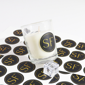 Chất lượng cao tùy chỉnh lá vàng nhãn cho nến không thấm nước Vinyl dính cảnh báo sticker cho Craft sử dụng - Product Image 3