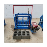 Mini machine manuelle à pression pour la fabrication de blocs de pavé, de briques et de parpaings en ciment, sable et cendres