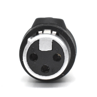Connecteur de câble de microphone PRATT SC3F-WP-W MFL 3 broches XLR femelle étanche avec boîtier nickelé et contacts argentés, certifié ROHS/CE Audio