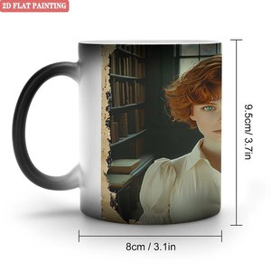 Frosted Black Ceramic Mug 11oz Heat Changing <b>Magic</b> <b>Cup</b> For Hot Cocoa Lovers - Product Image 1