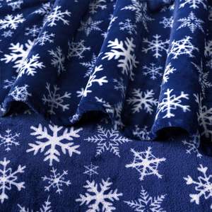 ผ้าห่มคริสมาสต์ Senge 100% โพลีเอสเตอร์นุ่มฟูอบอุ่นป้องกันการเกิดขนสี่ฤดูกำหนดขนาดได้ (น้ำเงิน/ขาว) - Product Image 5