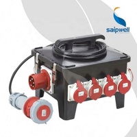 Boîte d'alimentation portable Saipwell, boîte de prises électriques, boîte de distribution industrielle en plastique pour extérieur