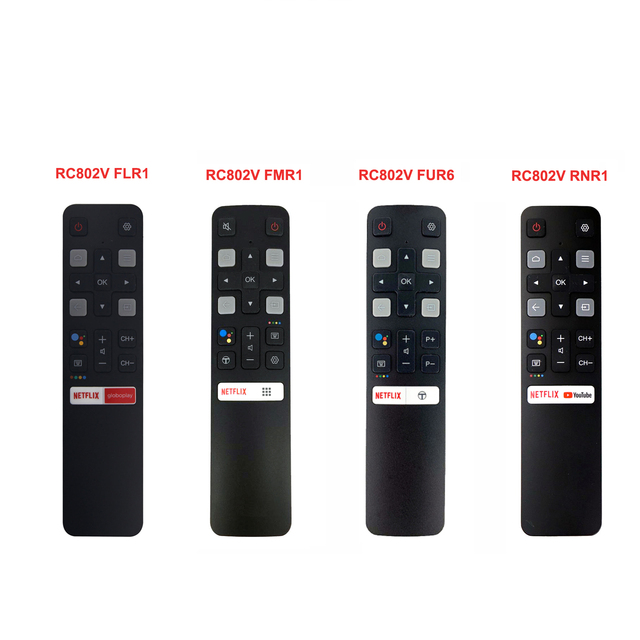 Remote Control RC802V FNR1Voice Replacement Use for TCL Android 4K UHD Smart TV