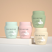 Pot de crème de gommage corporel personnalisé de 250ml vide pot en PE cosmétique de soins de la peau personnels en gros