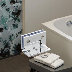 Bisagra pivotante de pantalla de <span class=keywords><strong>ducha</strong></span> de pared a vidrio de <span class=keywords><strong>90</strong></span> grados - Product Image 1