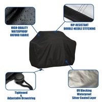 Housse de protection pour grille de four en tissu Oxford argenté, style ferme, imperméable, anti-UV, avec fermeture pour le camping