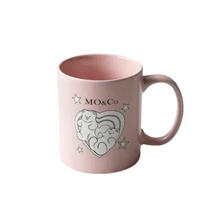 Creative Hot Sale Cute Pink Couple Water Cup Unique Gift Items 11oz Sublimation Personalized Custom Coffee Ceramic Mug