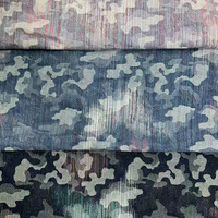 Tissu en denim brut jacquard camouflage lavable, tissé, teint uni, pour pantalons, jeans, vestes, combinaisons, sacs, chaussures, chapeaux