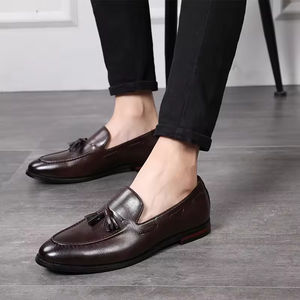 Zapatos Formales de Negocios para Hombre, Envío Rápido, de Piel Auténtica, Sin Cordones, Tacón Bajo, para Oficina, Fiesta, con Soporte de Arco, Impermeables, Alta Calidad, Nuevos - Product Image 2