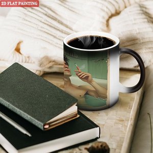 Frosted Black <b>Ceramic</b> Mug 11oz Heat Activated Daily <b>Cup</b> - Product Image 2