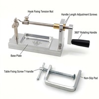 Máquina dobladora de alambre de sobremesa con abrazadera, enrollador de línea, doblador de alambre de pesca de aluminio aeronáutico 6061, precisión de 0.1mm, pasadores SUS304, kit manual DIY